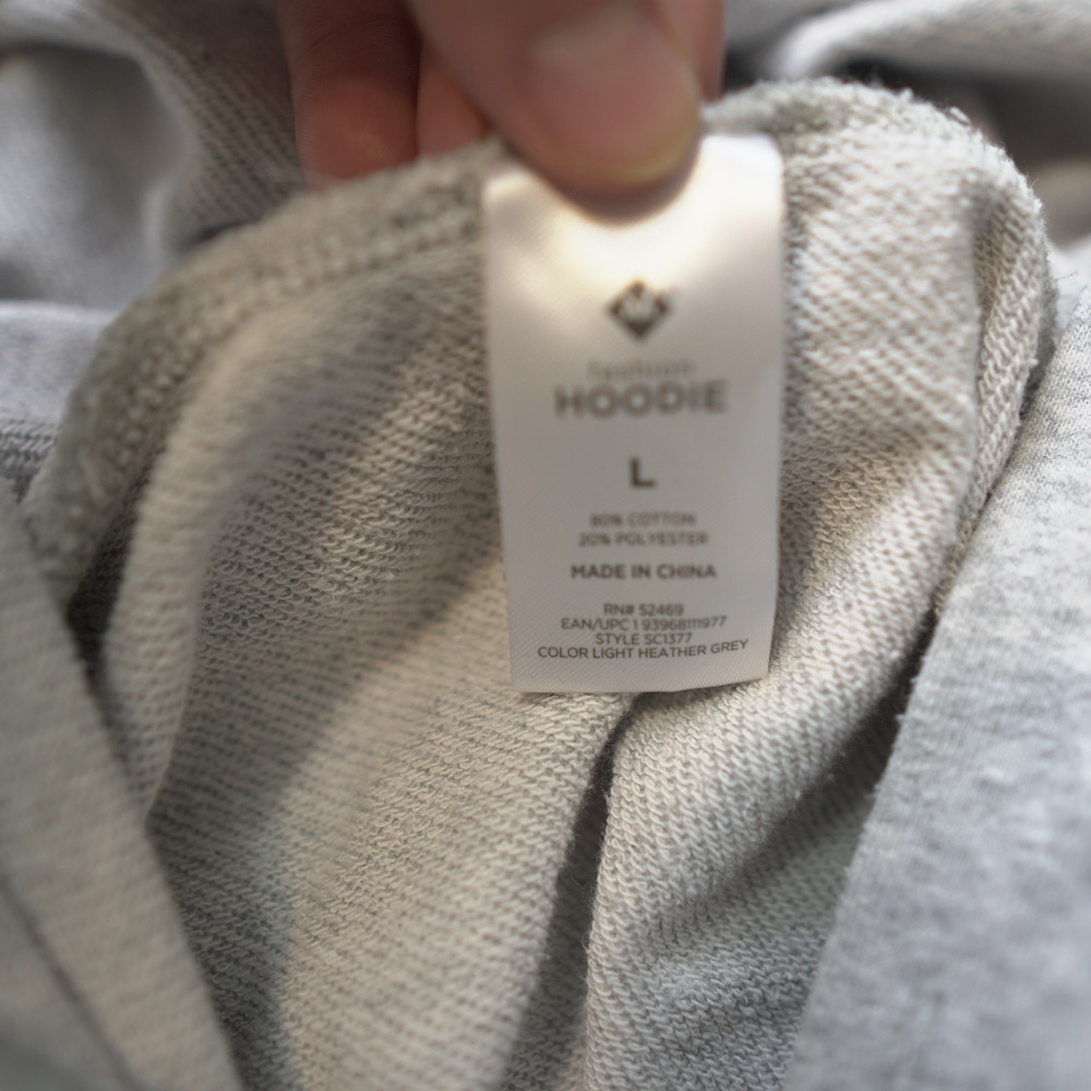 Member’s Mark Gray Puff Sleeve Hoodie L Cozy Athleisure - Picture 4 of 10